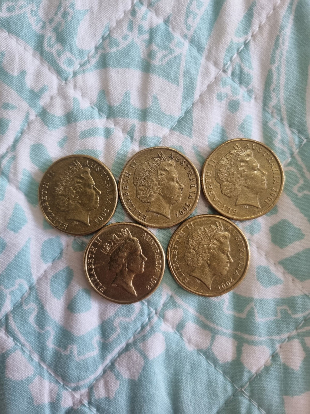  5 x $1 Various Special Coins 