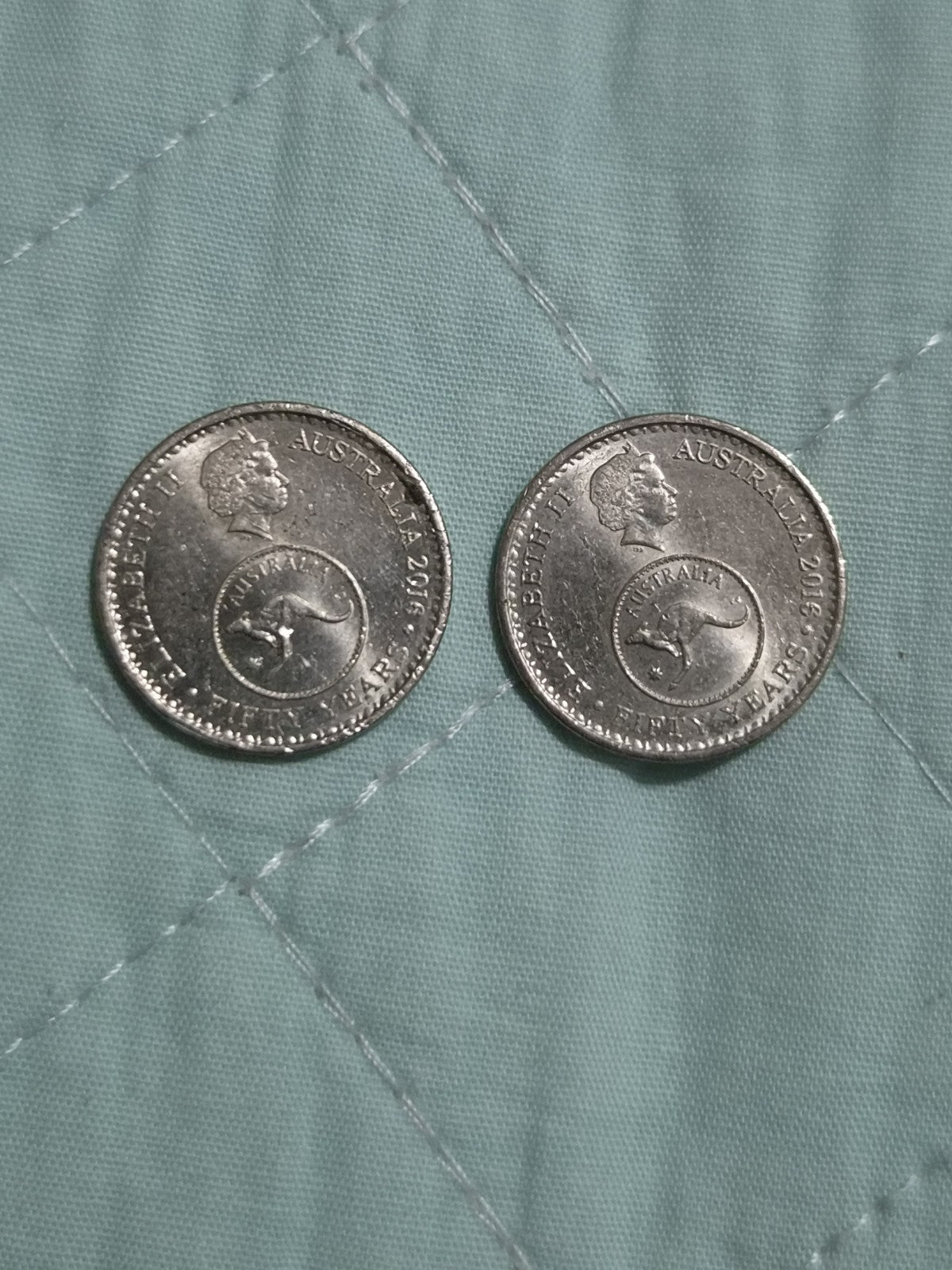 2 x 2016 5 Cent Changeover Coins Five Cents