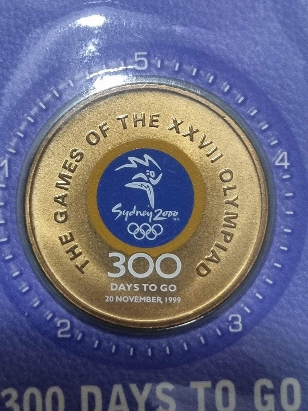 Sydney 2000 Olympics 300 Days To Go Countdown Pin and Medallion Set
