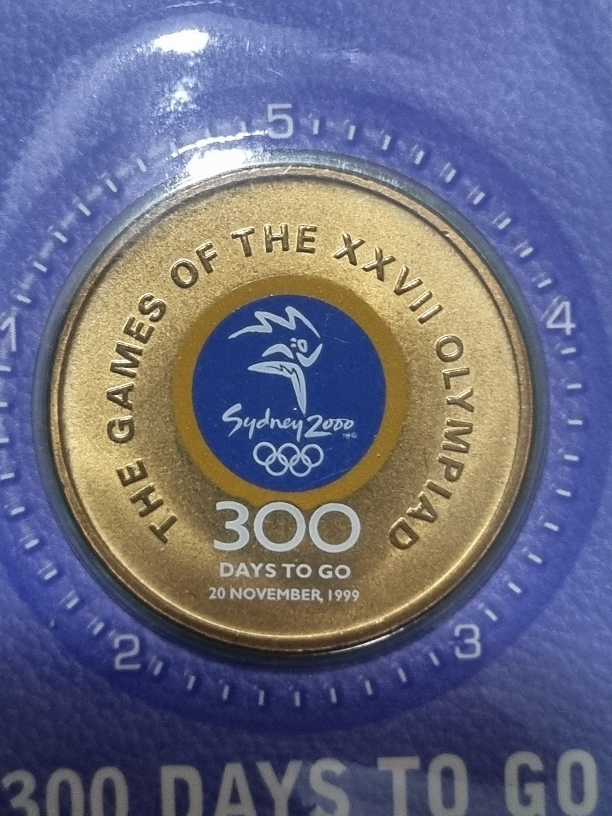 Sydney 2000 Olympics 300 Days To Go Countdown Pin and Medallion Set