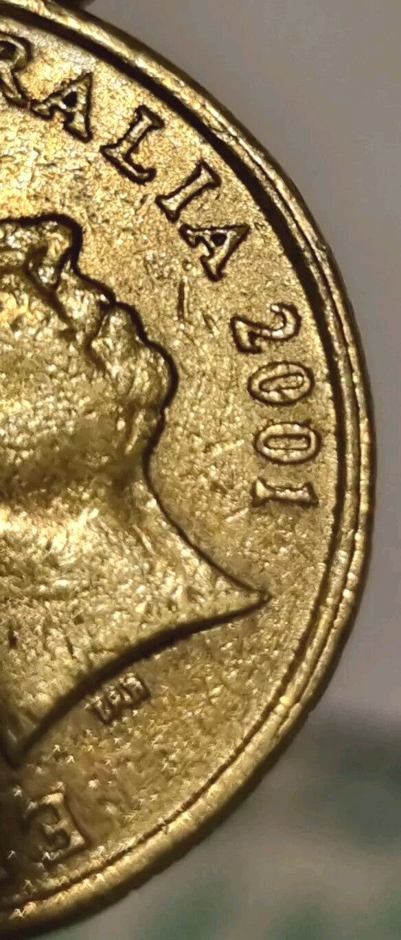 2001 $1 dollar - Centenary of Federation Small Rim Error