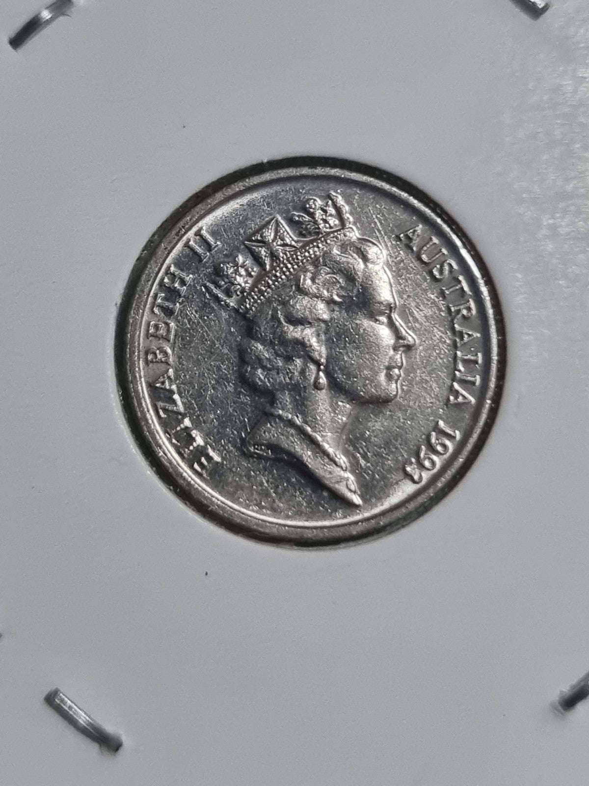 1993 5 Cent Coin Lightly Circulated In 2x2 Holder 