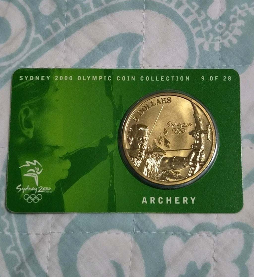 Sydney Olympics 2000 Archery $5 DOLLAR UNC
