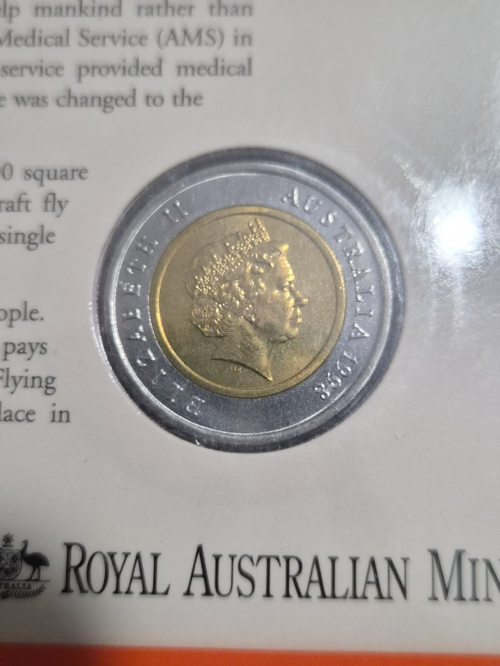 1998 $5 Royal Flying Doctor Commemorative Coin & Phonecard