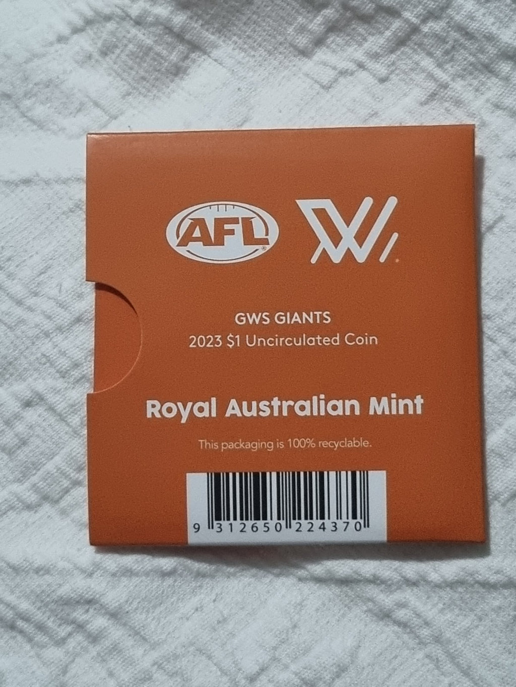 2023 AFL GWS Giants $1 One Dollar Carded Coin