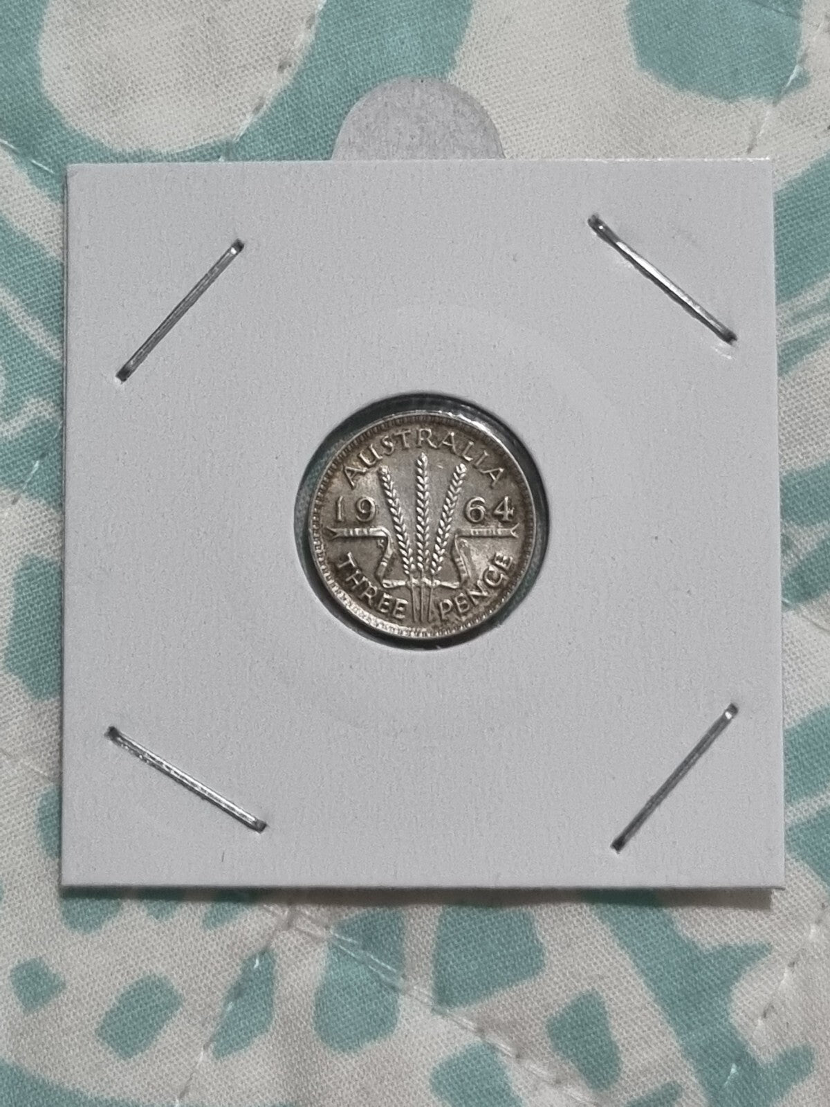 1964 Threepence Coin - Silver Predecimal In Lighthouse 2x2 Holder