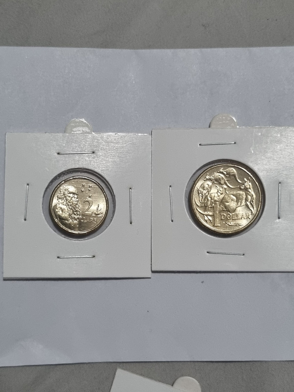 2022 UNC $2 & $1 Coin -  One & Two Dollar In 2x2 Holders 
