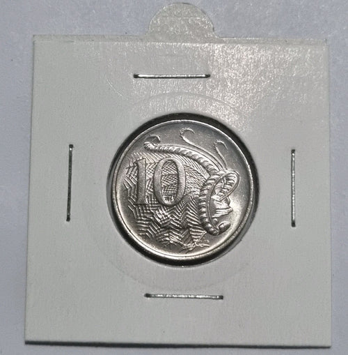 1980 unc 10 Cent Coin Australian Ten Cents In 2x2 Holder 