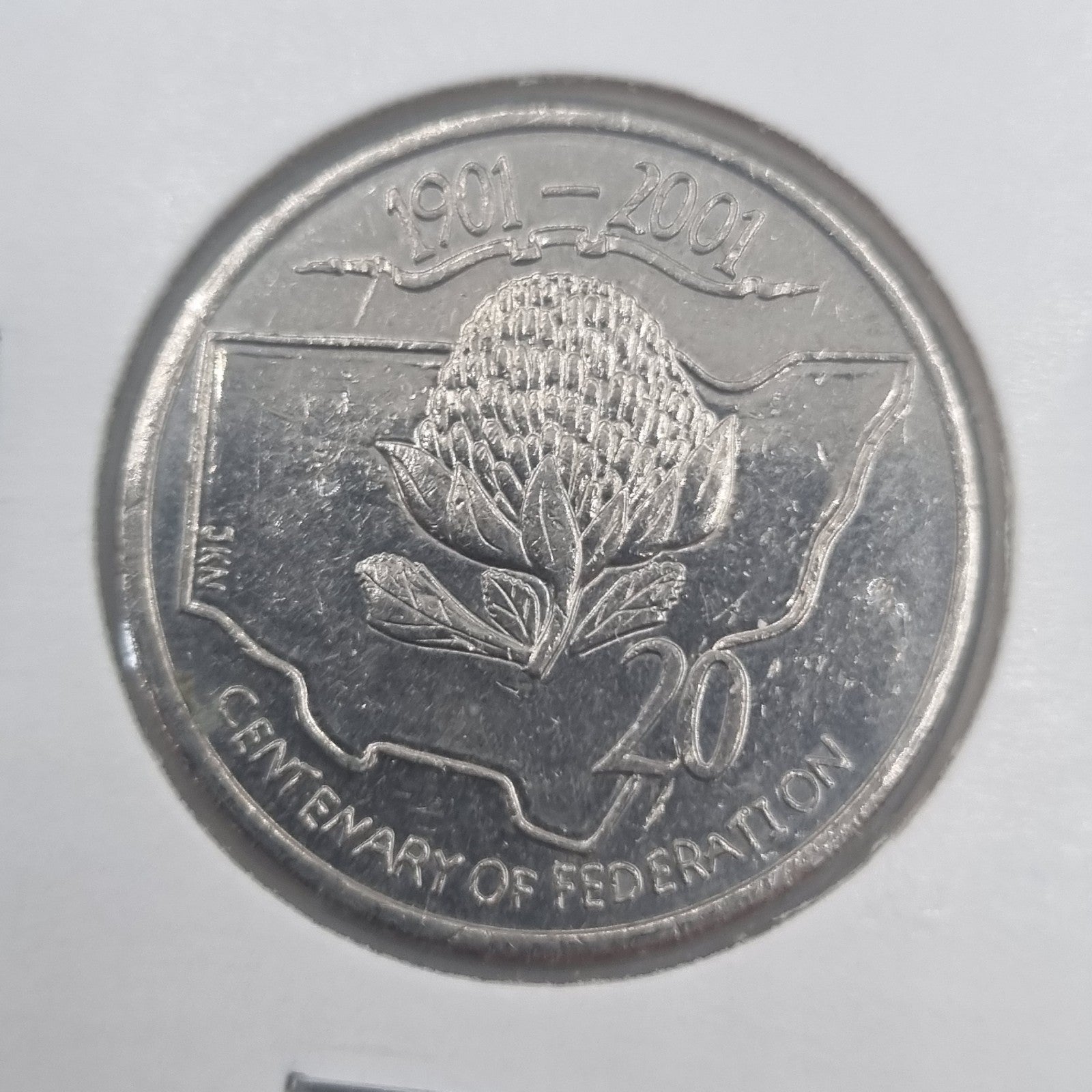 2001 20 Cent Centenary Of Federation - New South Wales Circulated