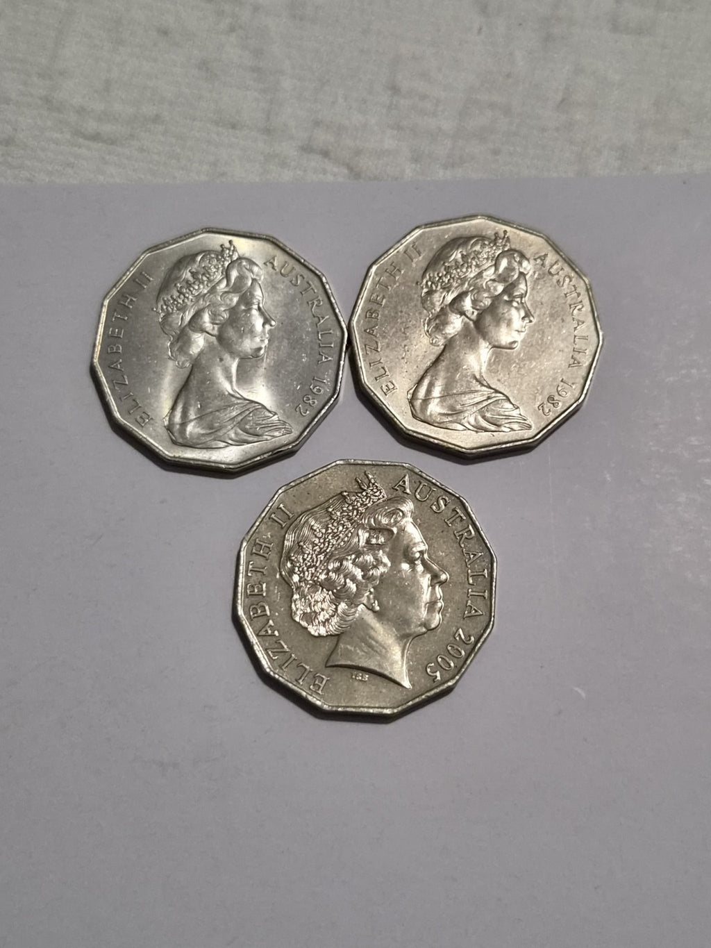 3 x 50 Cent Shiny Coins 