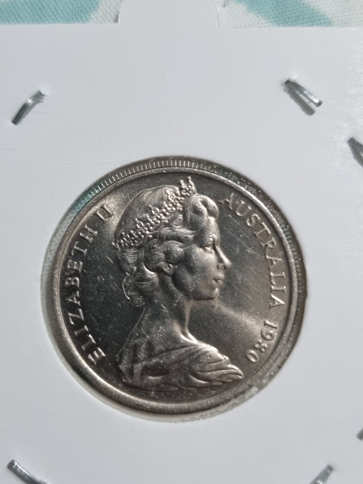 1980 10 Cent UNC Coin Australian Ten Cents In 2x2 Holder 