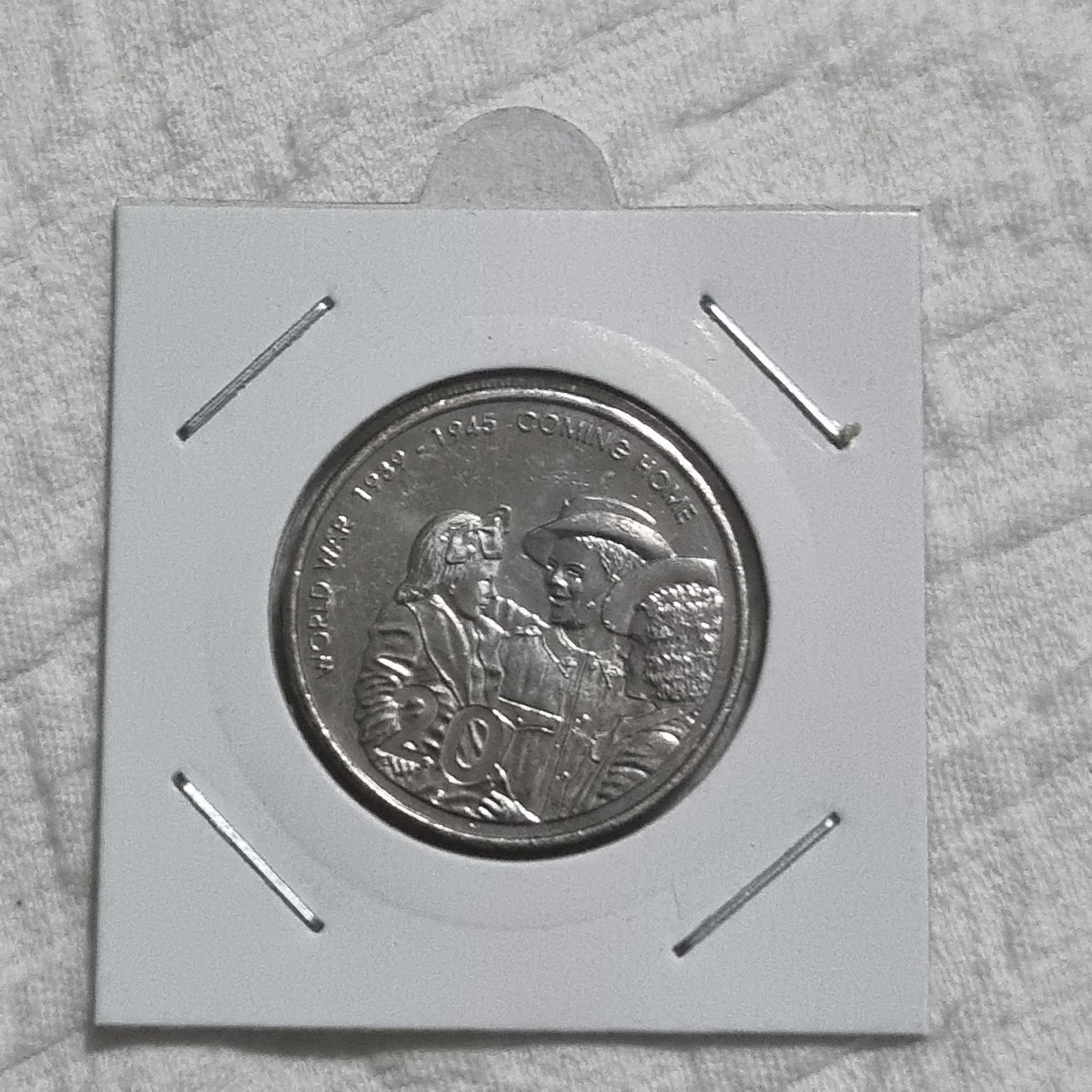 2005 20 Cent UNC - WWII Home Coming Coin in 2x2 Holder 