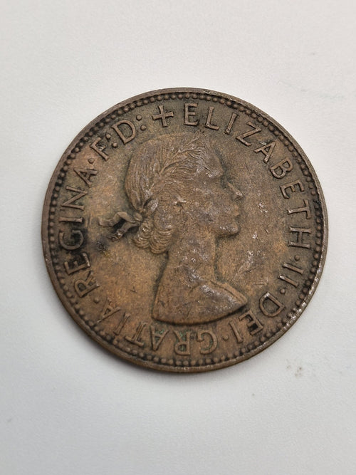 1959 Australian Penny With Dot