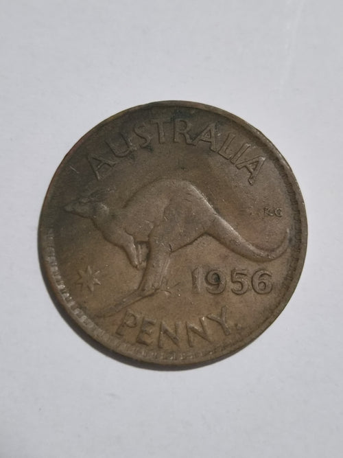 1956 Australian Penny with Y dot