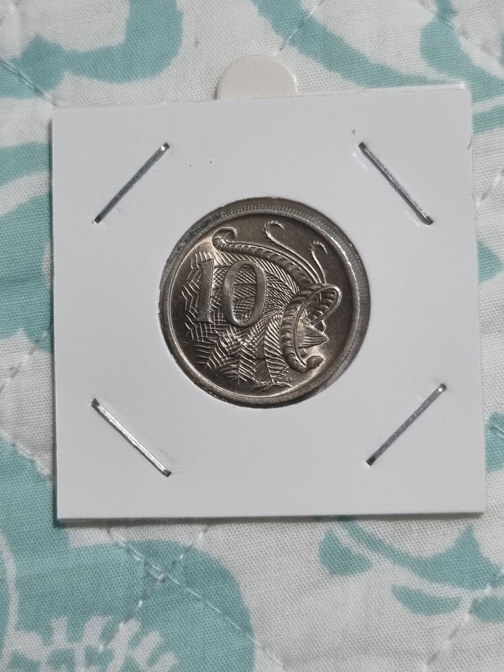 1980 10 Cent UNC Coin Australian Ten Cents In 2x2 Holder 