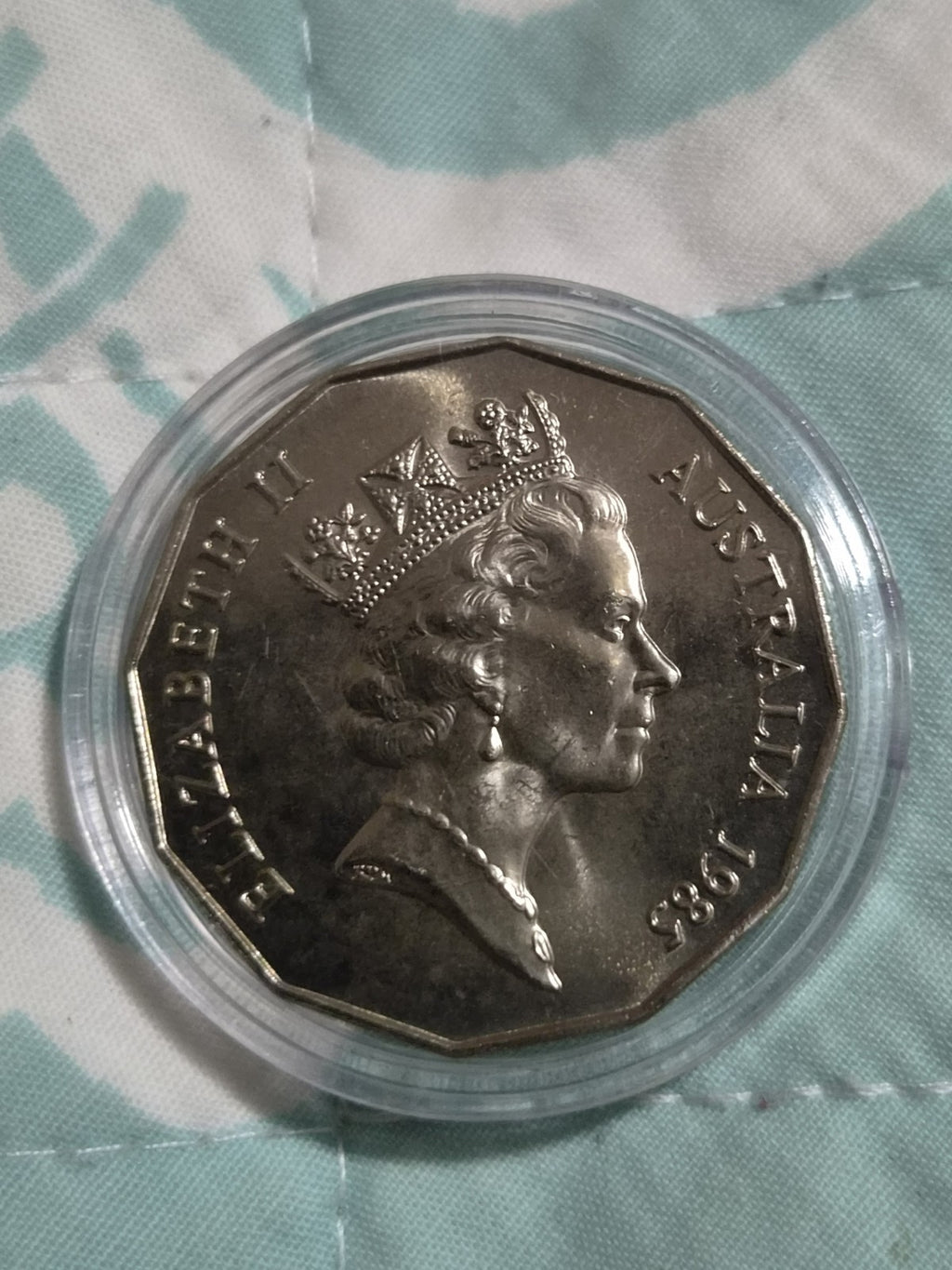 1985 50 Cent Coin Uncirculated From Mint Set In Capsule