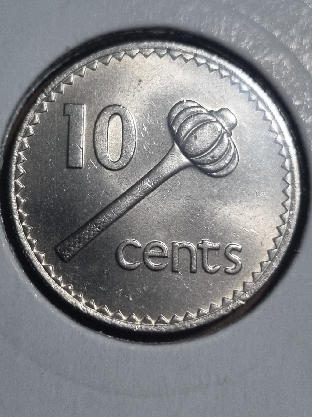 1976 10 Cents Fiji Coin In 2x2 