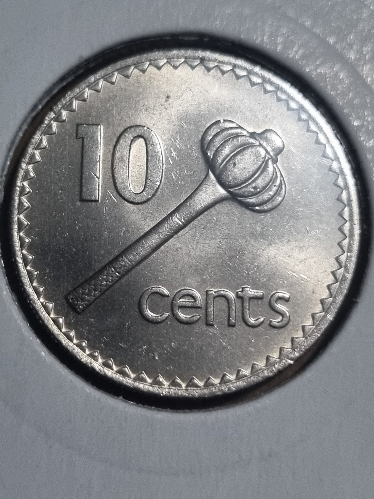 1976 10 Cents Fiji Coin In 2x2 