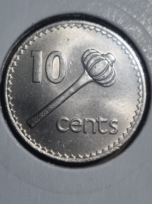 1976 10 Cents Fiji Coin In 2x2 