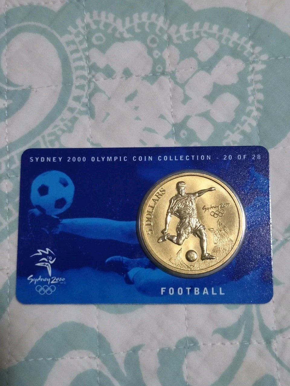 Sydney Olympics 2000 Football $5 DOLLAR UNC Five Dollars - Soccer
