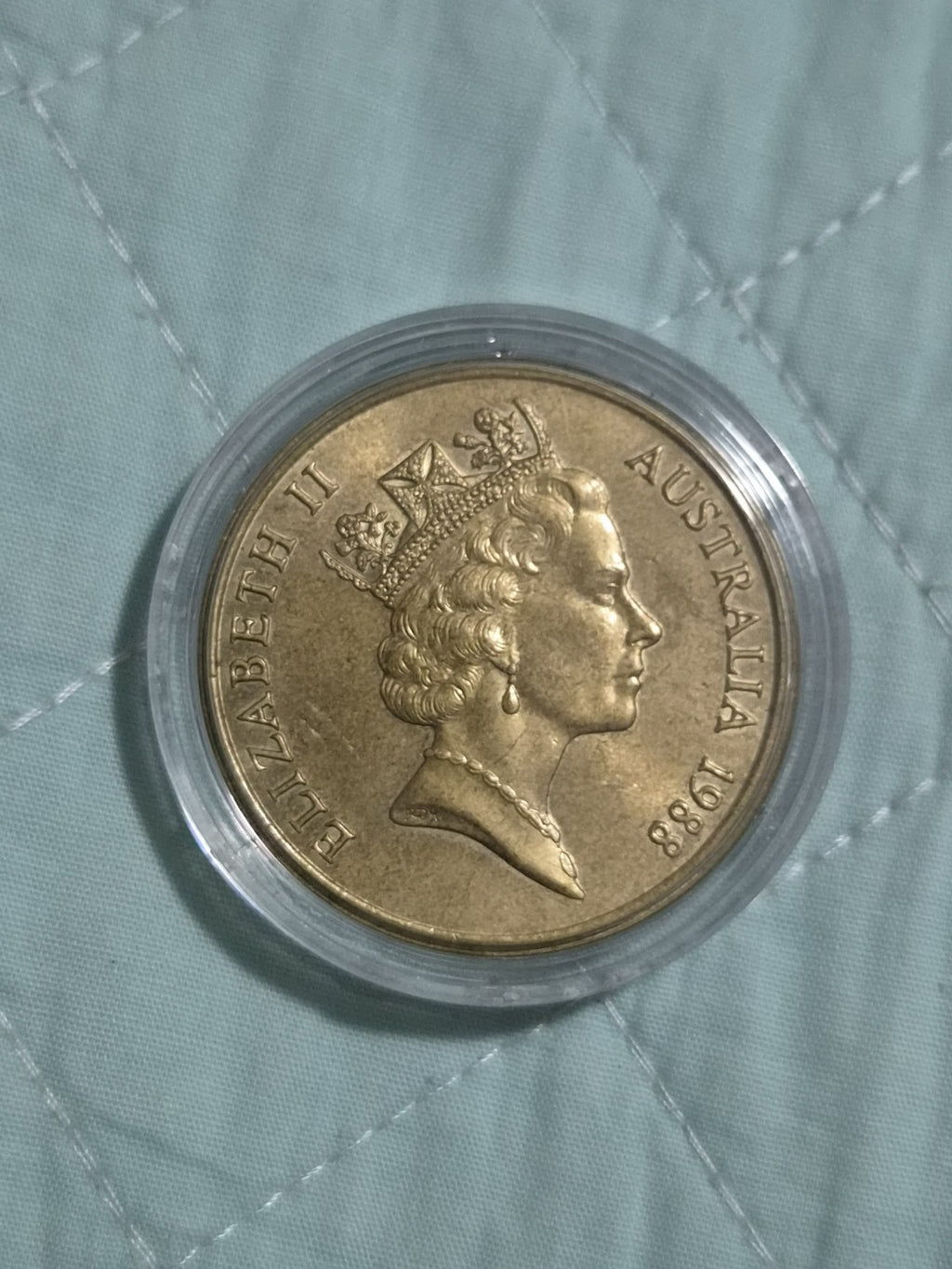 1988 UNC $5 Five Dollar Commemorative Coin Parliament House In Capsule 