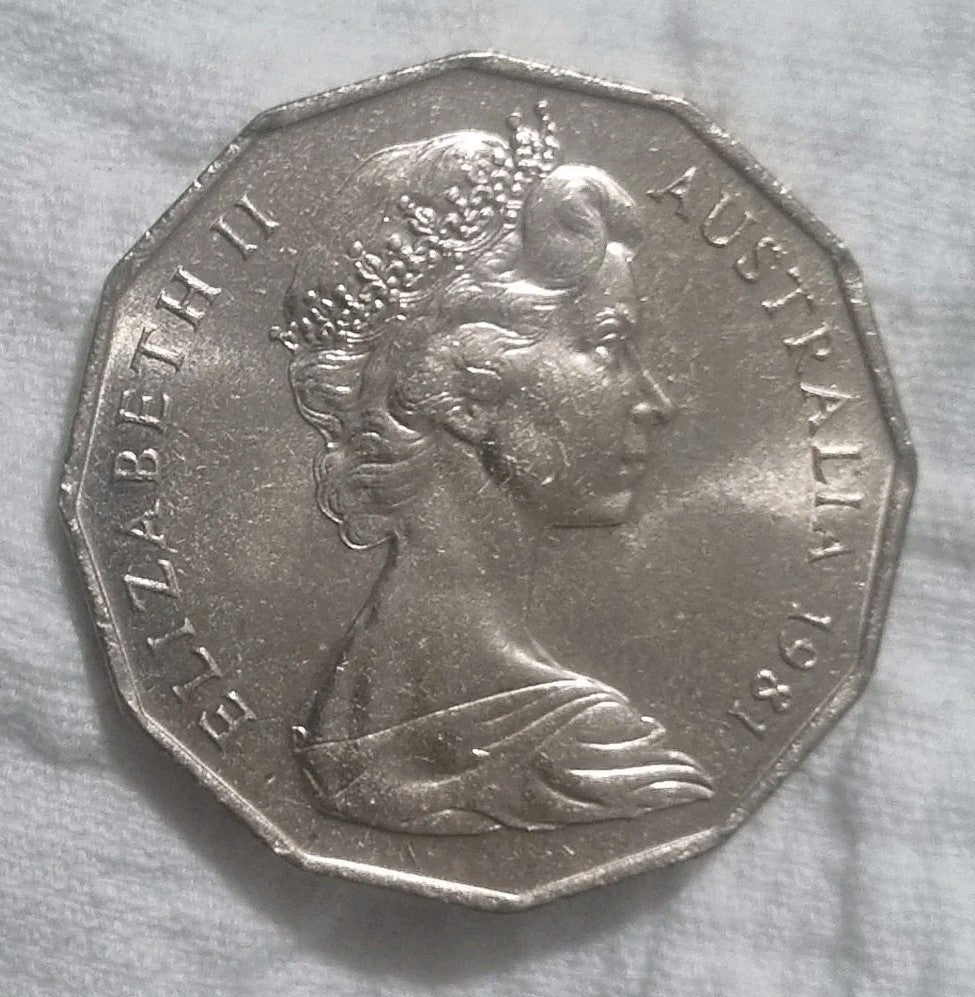 1 x 1981 50 Cent Coin Sent With Free FDC