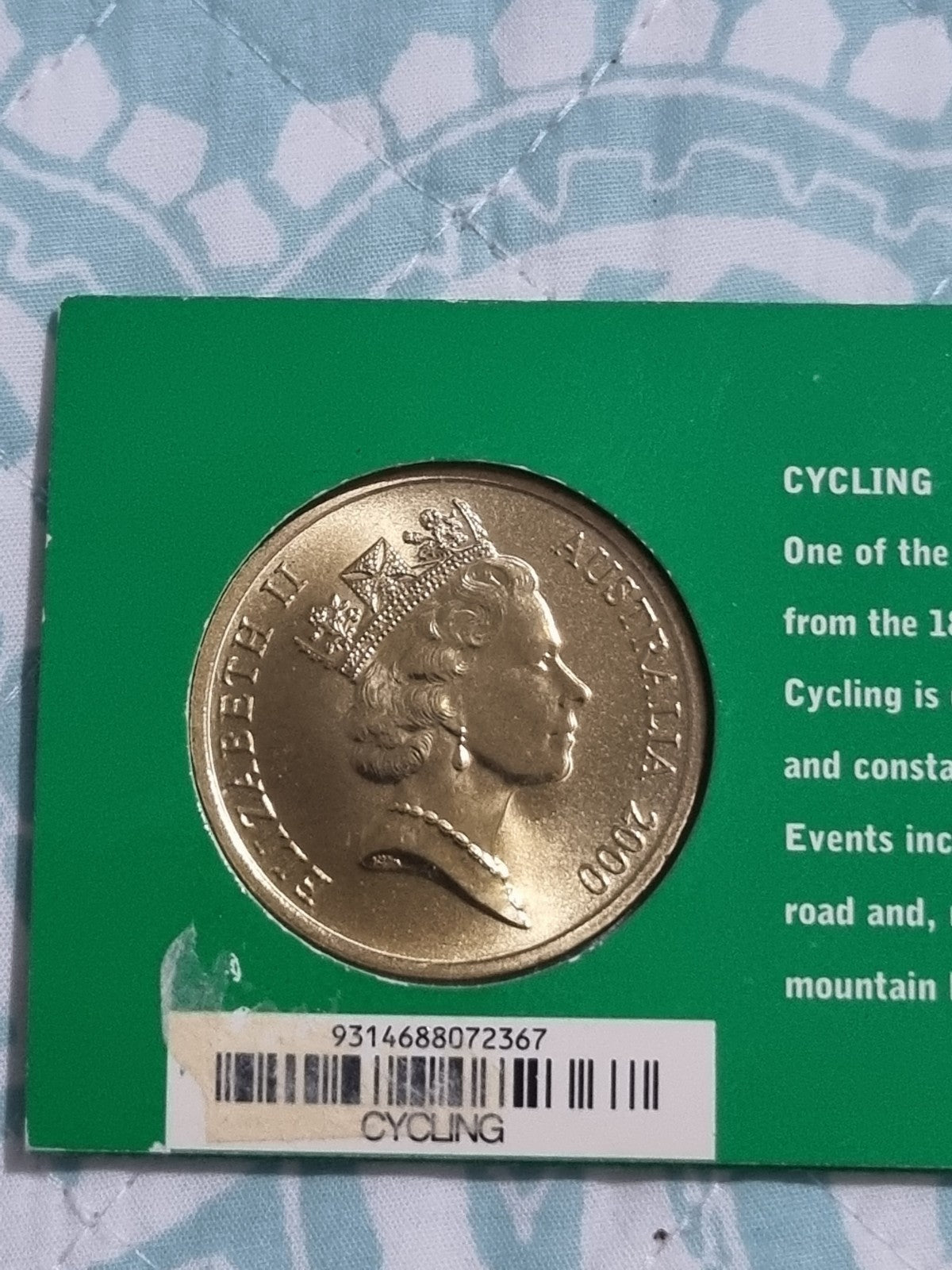 Sydney Olympics 2000 Cycling $5 DOLLAR UNC