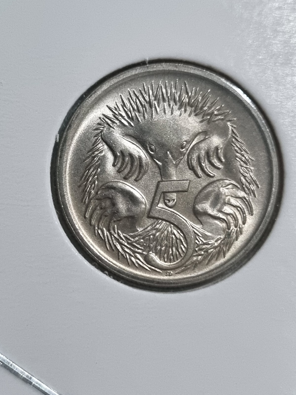 1988 Australian 5 Cent Coin Uncirculated In 2x2 Holder 