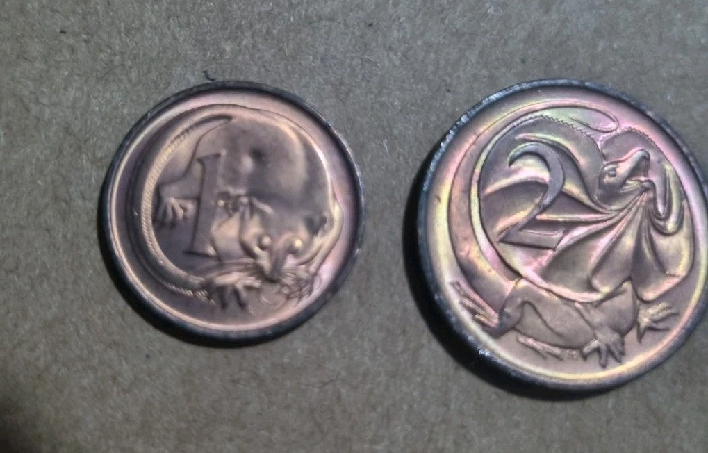 1978 One Two Five Ten Twenty Cent Australian Coins 1 2 5 10 20 Cents