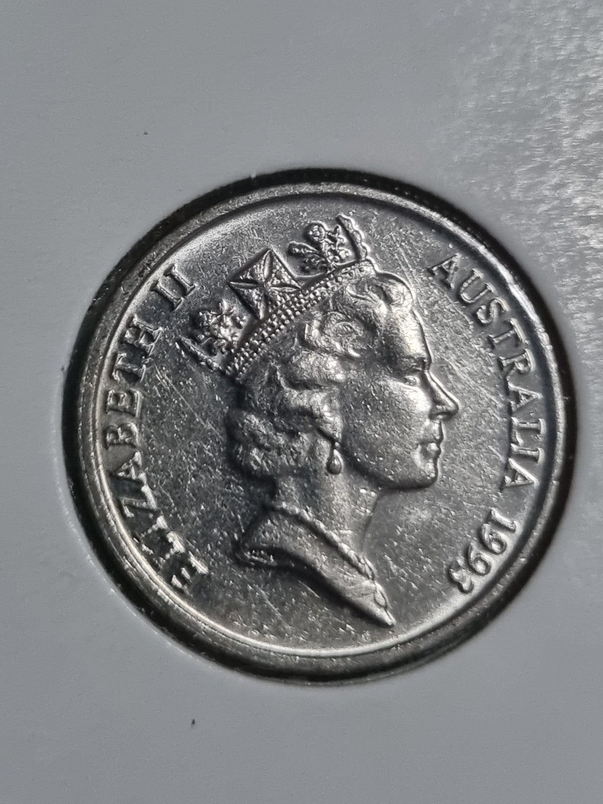 1993 5 Cent Coin Lightly Circulated In 2x2 Holder 