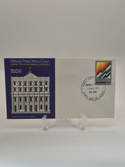 1971 Australia FDC postmark Stock Exchange cover First Day Cover 