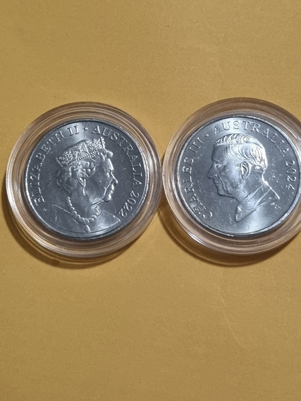 2022 & 2024 UNC 20 Cent Platypus Coins in Protective Capsules 