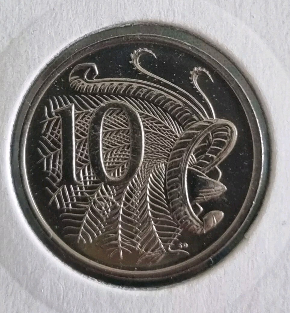 1981 UNC 10 cent coin in 2x2 holder