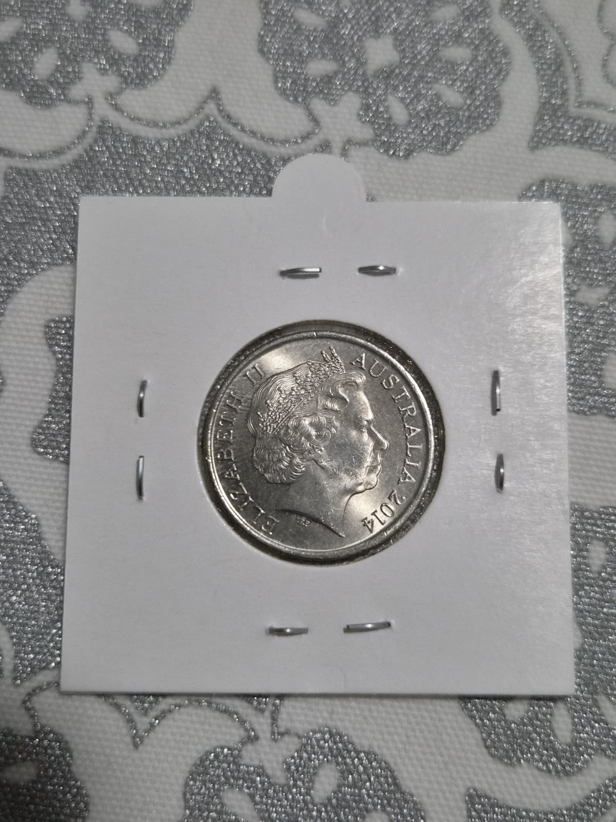 2014 aUNC 10 cent coin - Ten Cents In a 2x2 