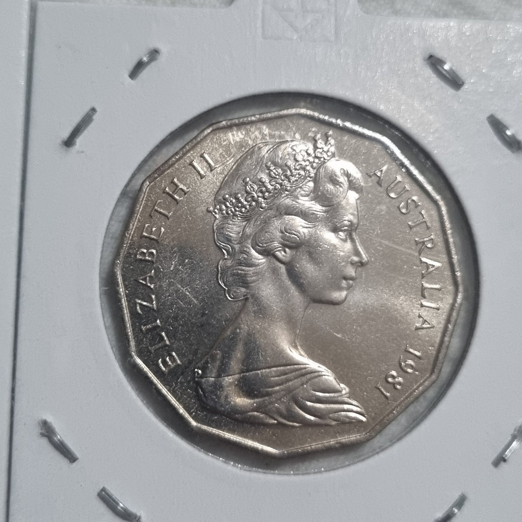 1980 & 1981 50 Cent Coins  in 2x2 holders 