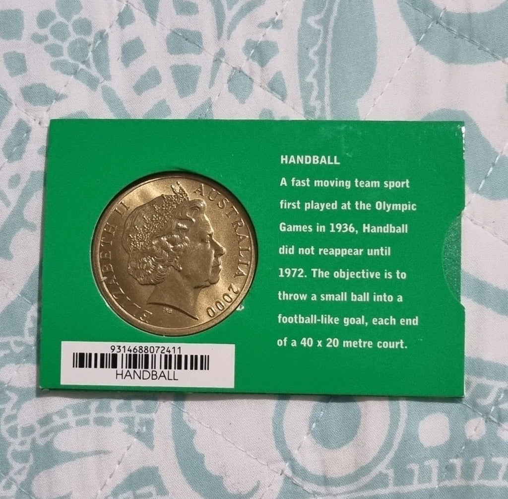 Sydney Olympics 2000 Handball $5 DOLLAR UNC