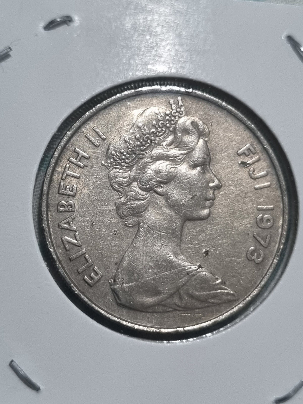 1973 20 Cent Fiji Coin In 2x2 Holder 