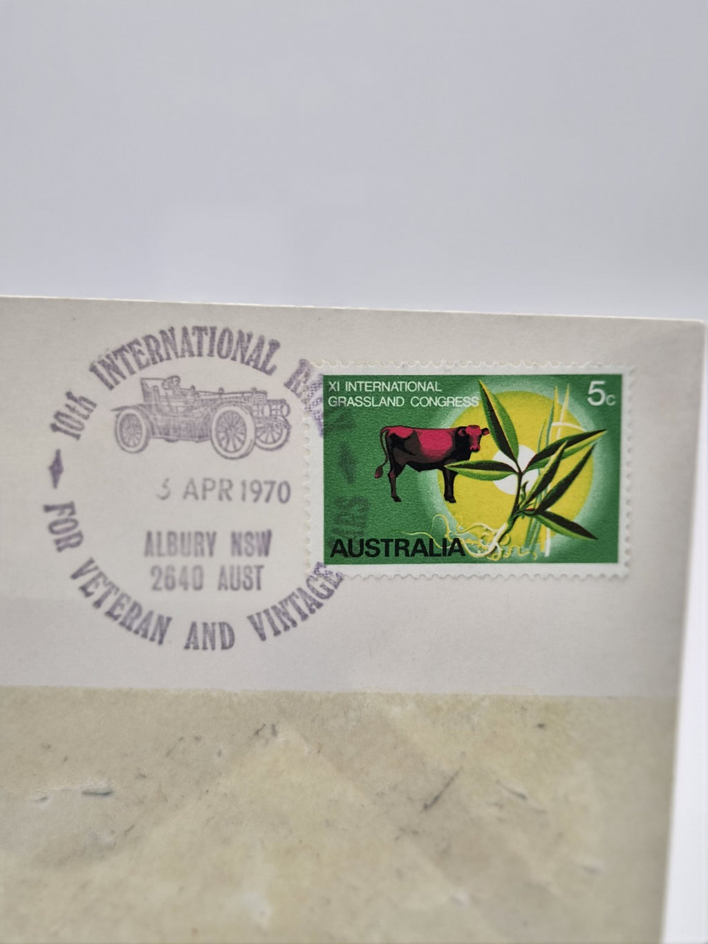 1970 10th International Rally for Veteran and Vintage Cars Commemorative cover