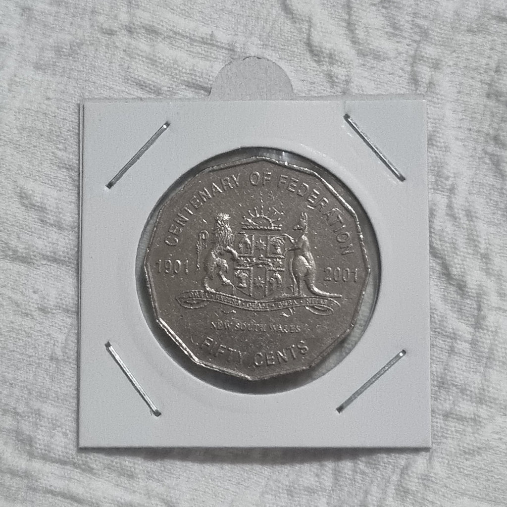 2001 50 Cent Centenary Of Federation - New South Wales - Circulated 