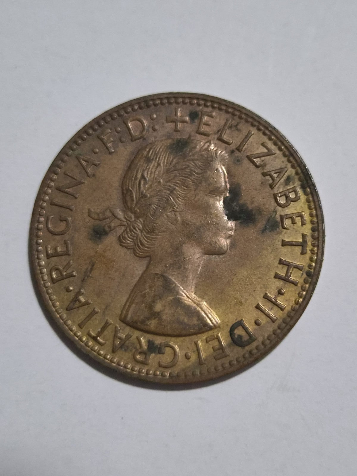 1962 Australian Penny with Y dot