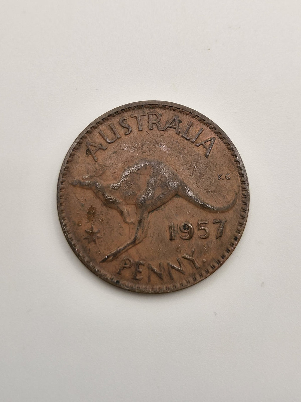 1957 Australian Penny - With Y dot