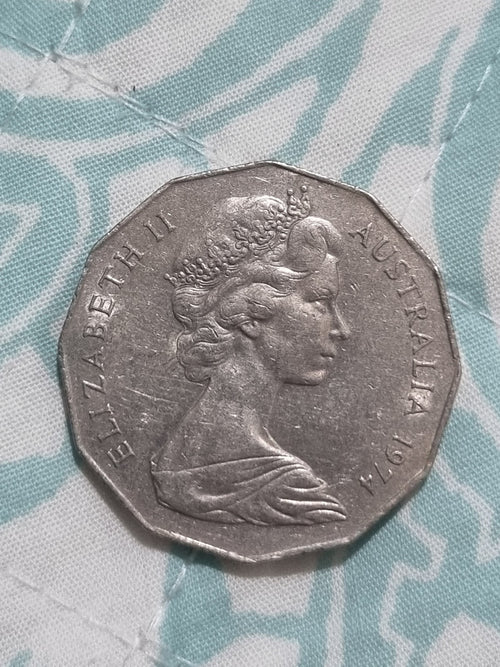 1974 50 cent  Coin - Coat of Arms