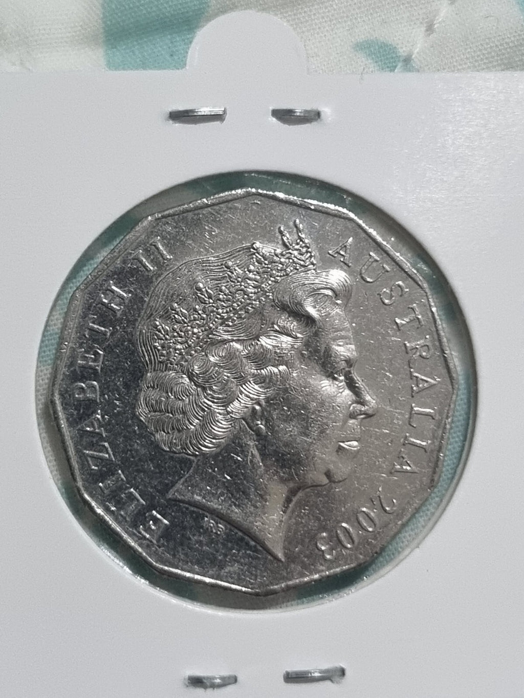 2003 Volunteers 50 Cent Coin - Lightly Circulated in Lighthouse 2x2 Holder 