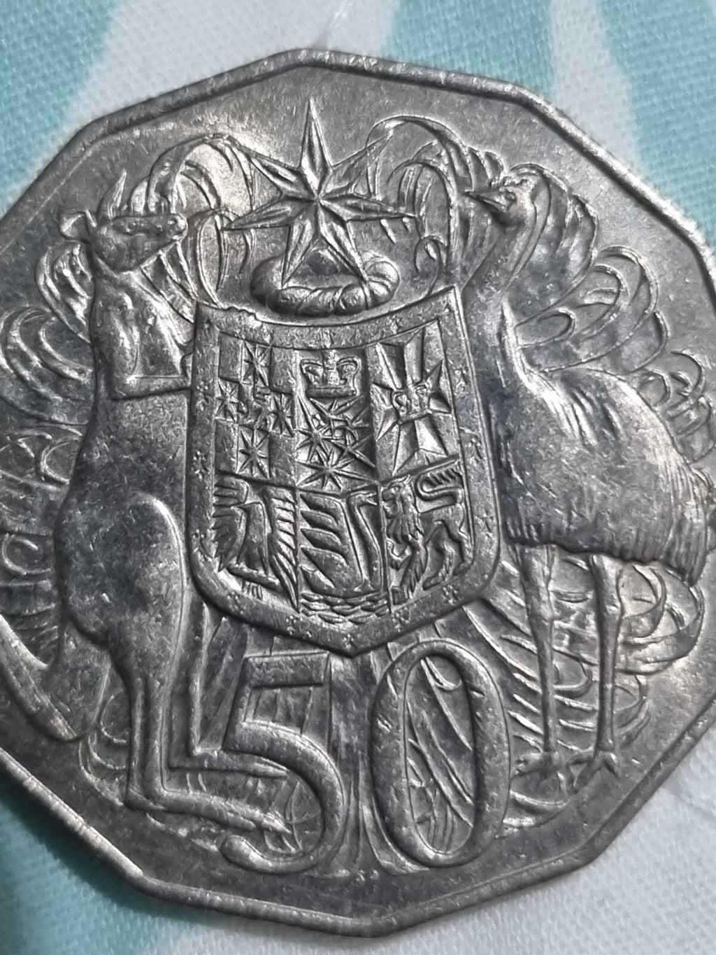 1981 50 Cent Coin - Nealy Uncirculated - Coat of Arms Elizabeth II
