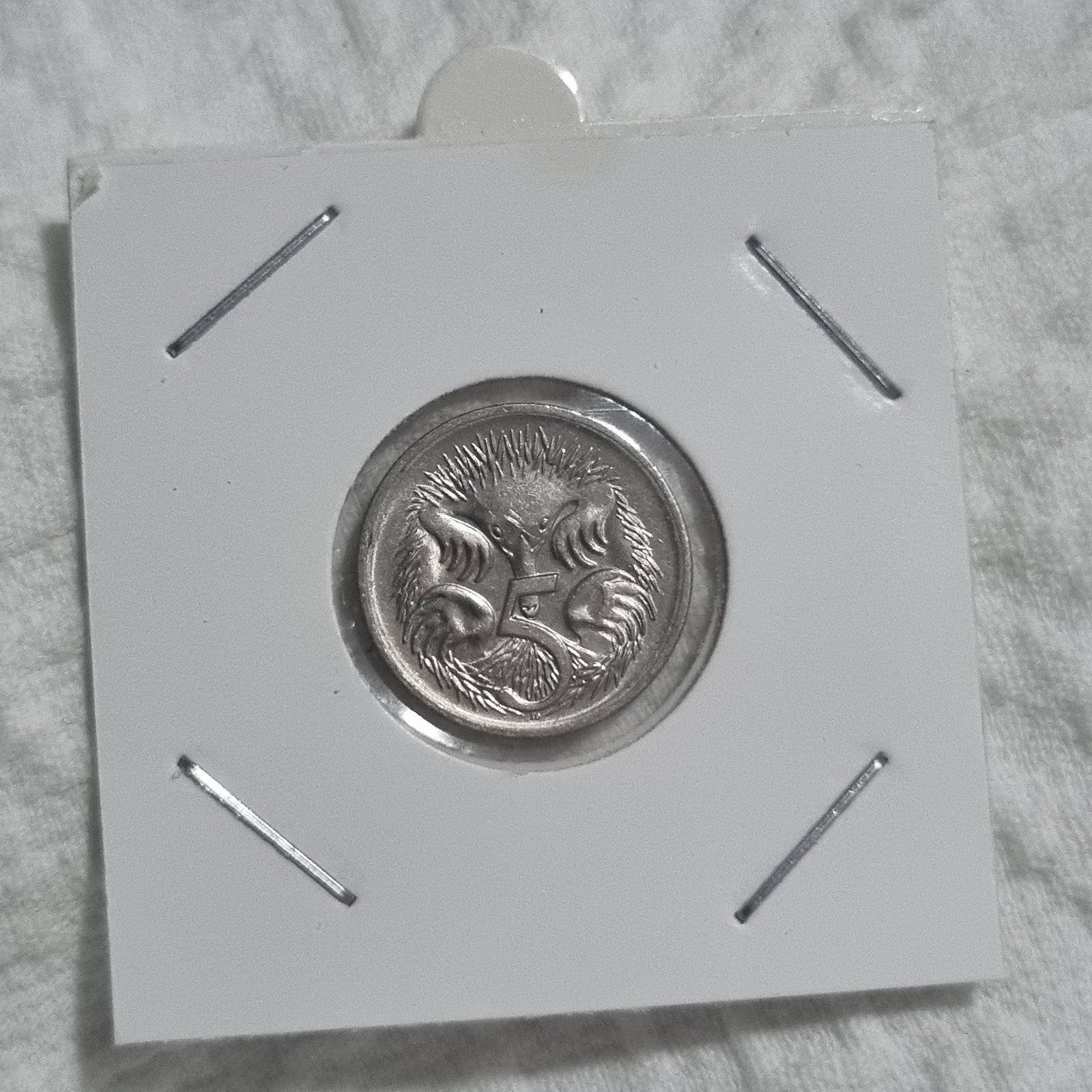 1987 5 Cent Coin In 2x2 Holder 