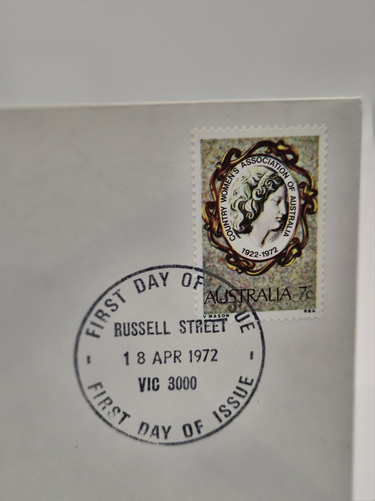 1972 FDC Country Women's Association 50th Anniversary First Day Cover Russell St
