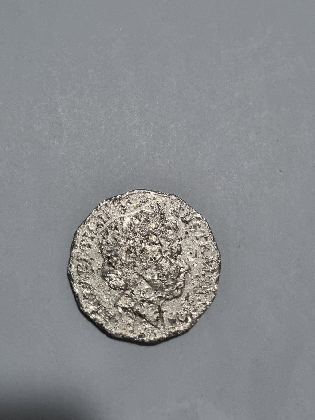 Mangled 50 Cent Coin - Coat of Arms - Heavily Circulated 