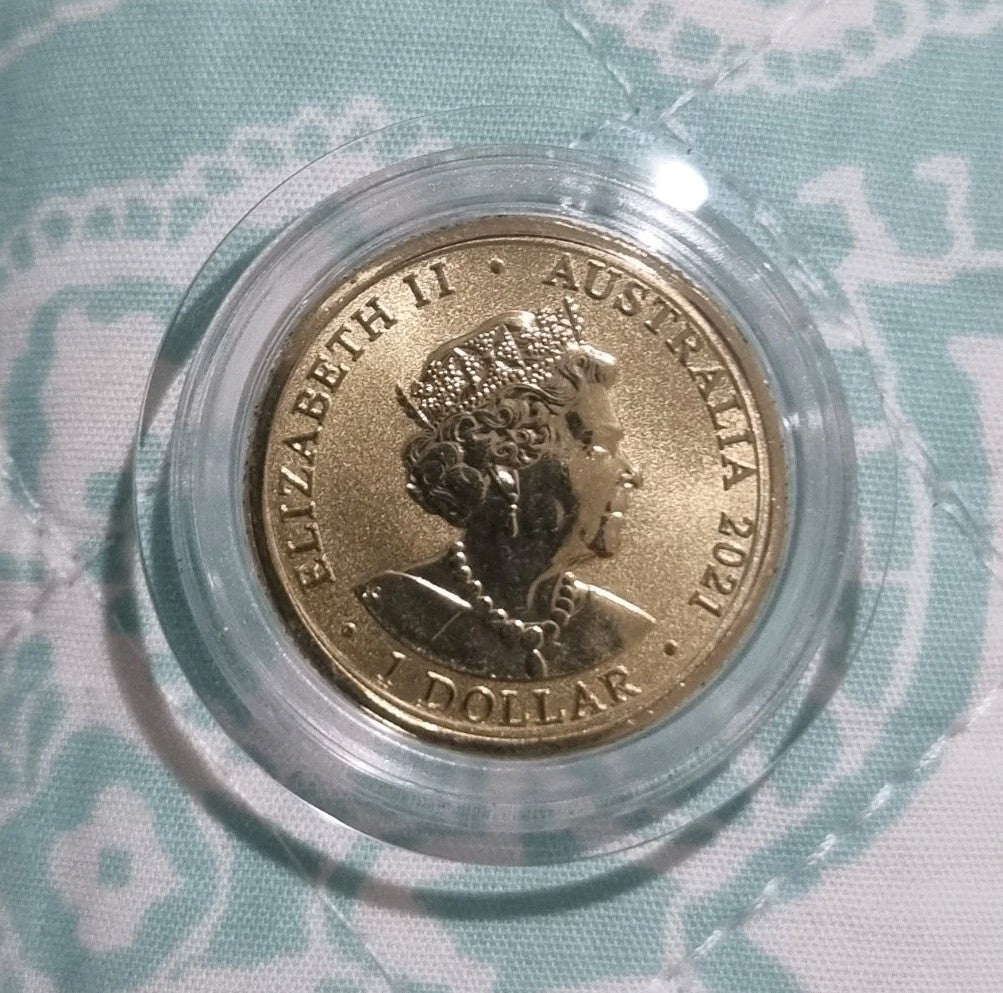 2021 $1 RSPCA Dog Coloured Coin In Capsule - One Dollar