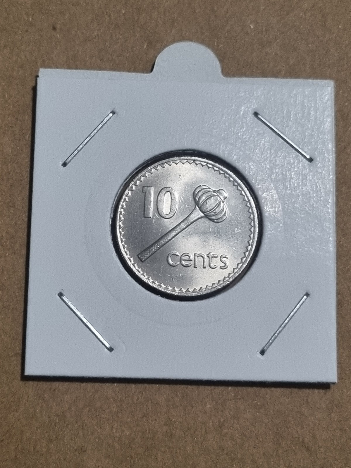 1976 10 Cents Fiji Coin In 2x2 