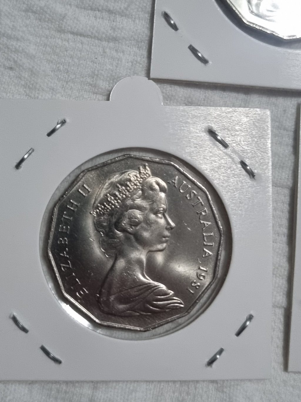 3 x 1981 UNC Fifty Cent 50c Coin Princess Diana and Prince Charles In 2x2 Holder